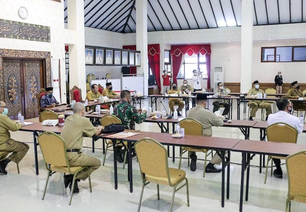 Rapat Koordinasi bersama Forkompimda di Pendapa Wahya wibawagraha pemkab Jember/Aziz