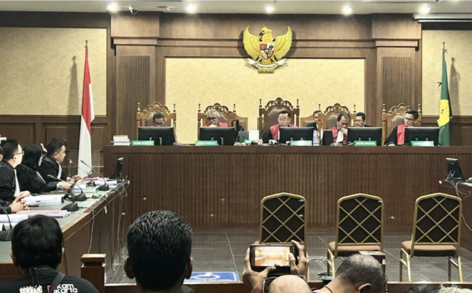 Screenshot 2025-12-16 at 1.19.10 PM Sidang pembacaan surat dakwaan kasus dugaan korupsi pengadaan laptop Chromebook Kemendikbudristek, di Pengadilan Tindak Pidana Korupsi pada Pengadilan Negeri Jakarta Pusat, Selasa (16/12/2025). (ANTARA/Agatha Olivia Victoria)