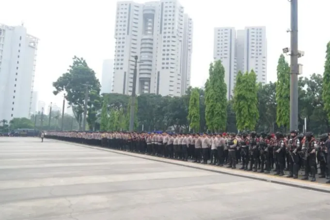 IMG_20260520_093727.jpg Ribuan personel gabungan mengikuti apel di Jakarta, Rabu (20/5/2026). ANTARA/HO-Polres Jakpus