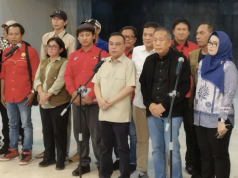 Dasco Ungkap BPI Danantara Masuk Aplikator Ojol, Komisi Ditarget Turun Jadi 8 Persen Wakil Ketua DPR RI Sufmi Dasco Ahmad bersama jajaran DPR dan aliansi Gerakan Buruh Bersama Rakyat (Gebrak) saat konferensi pers di kompleks parlemen, Jakarta, Jumat (1/5/2026). (ANTARA/Bagus Ahmad Rizaldi)