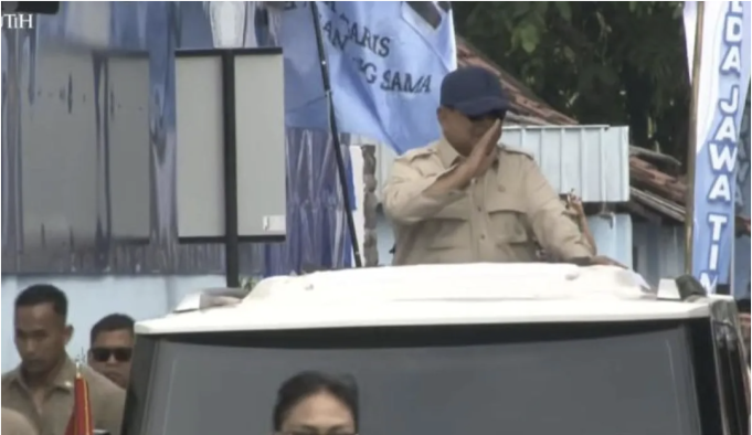 Tangkapan layar - Presiden Prabowo Subianto tiba untuk menghadiri peresmian Museum dan Rumah Singgah Marsinah di Kabupaten Nganjuk, Jawa Timur, Sabtu (16/5/2026). ANTARA/Prisca Triferna