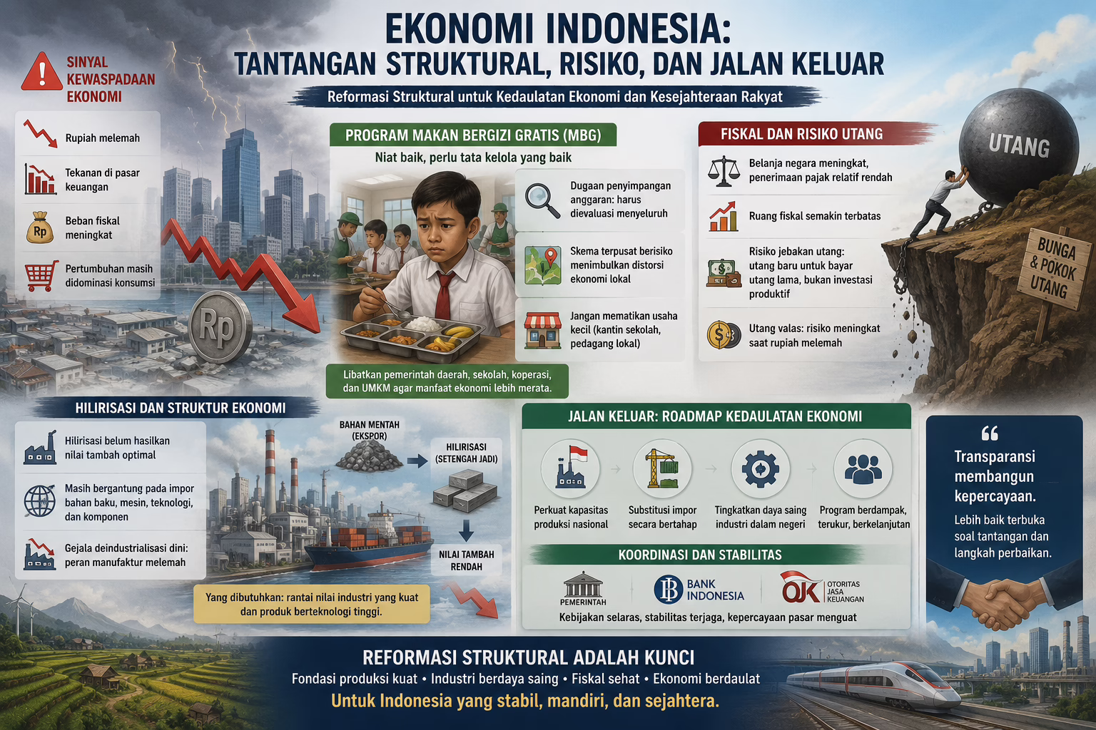 MBG Dikorupsi dan Ekonomi Mengkhawatirkan, Analis Ekonomi Soroti Masalah Struktural.